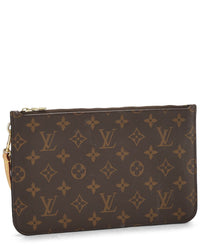 Louis Vuitton Louis Vuitton Brown Monogram Coated Canvas Neverfull Pouch Nm Mm (Authentic