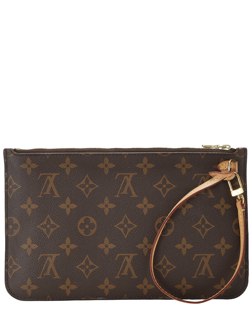 Louis Vuitton Louis Vuitton Brown Monogram Coated Canvas Neverfull Pouch Nm Mm (Authentic