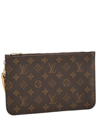 Louis Vuitton Louis Vuitton Brown Monogram Coated Canvas Neverfull Pouch Nm Mm (Authentic