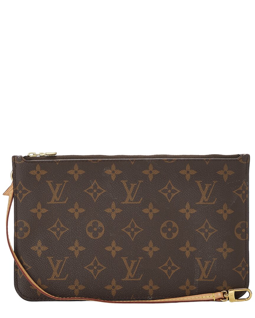 Louis Vuitton Louis Vuitton Brown Monogram Coated Canvas Neverfull Pouch Nm Mm (Authentic