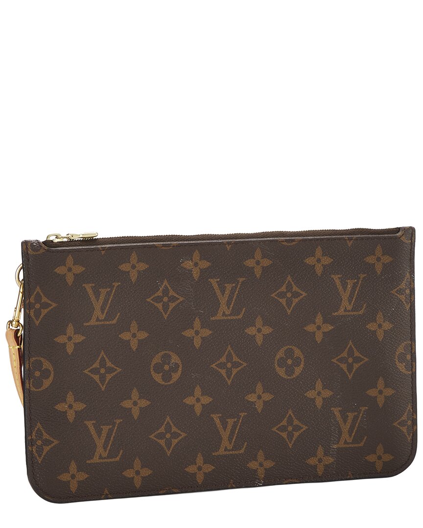 Louis Vuitton Louis Vuitton Brown Monogram Coated Canvas Neverfull Pouch Nm Mm (Authentic