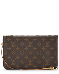 Louis Vuitton Louis Vuitton Brown Monogram Coated Canvas Neverfull Pouch Nm Mm (Authentic