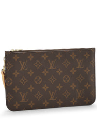 Louis Vuitton Louis Vuitton Brown Monogram Coated Canvas Neverfull Pouch Nm Mm (Authentic
