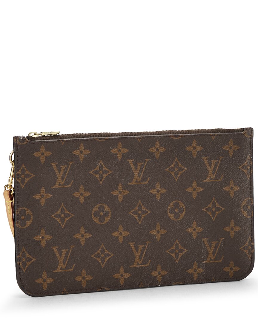 Louis Vuitton Louis Vuitton Brown Monogram Coated Canvas Neverfull Pouch Nm Mm (Authentic