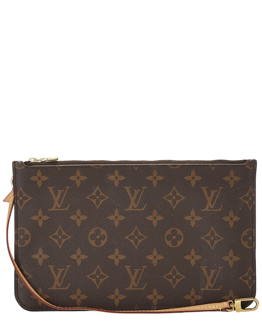 Louis Vuitton Louis Vuitton Brown Monogram Coated Canvas Neverfull Pouch Nm Mm (Authentic