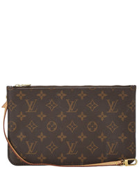 Louis Vuitton Louis Vuitton Brown Monogram Coated Canvas Neverfull Pouch Nm Mm (Authentic