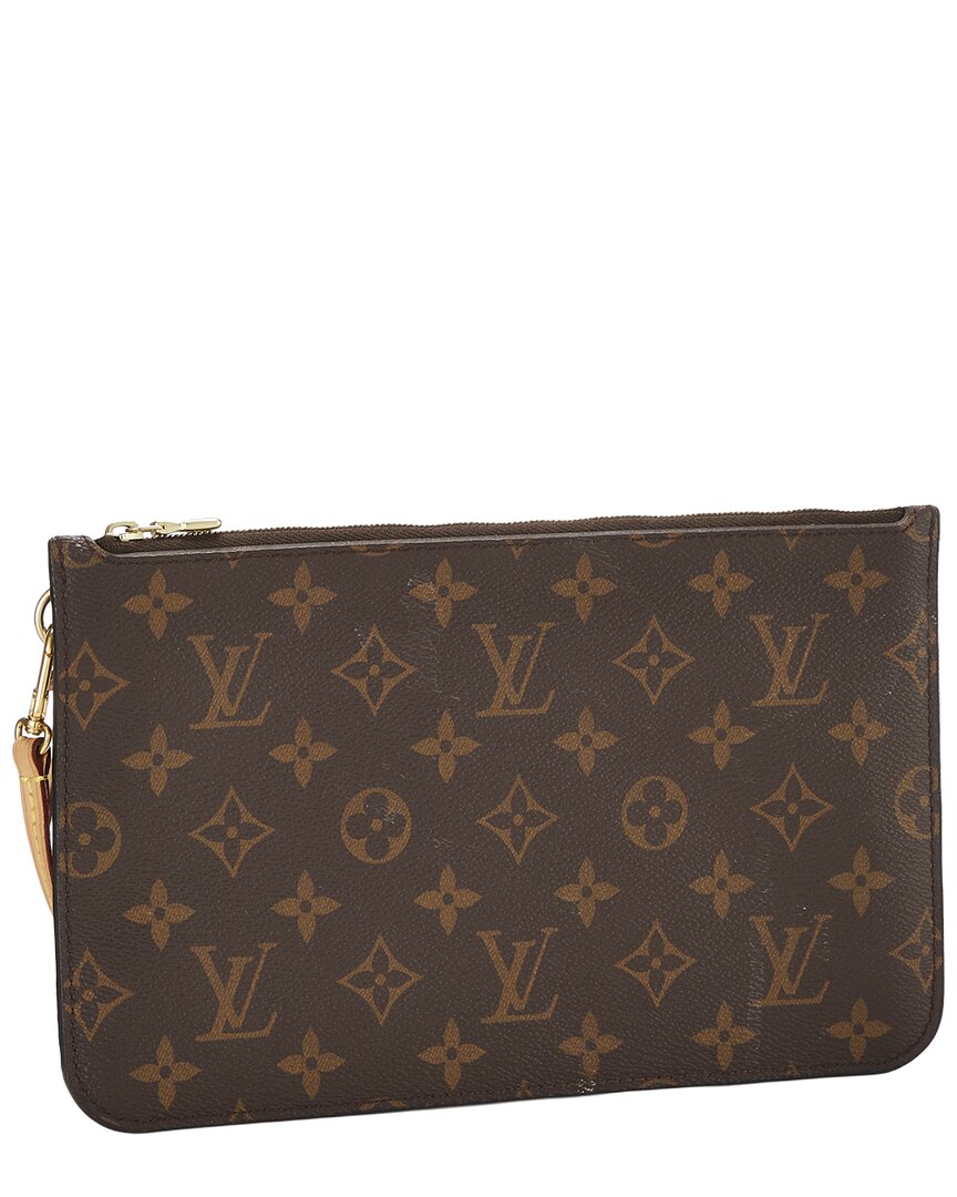 Louis Vuitton Louis Vuitton Brown Monogram Coated Canvas Neverfull Pouch Nm Mm (Authentic
