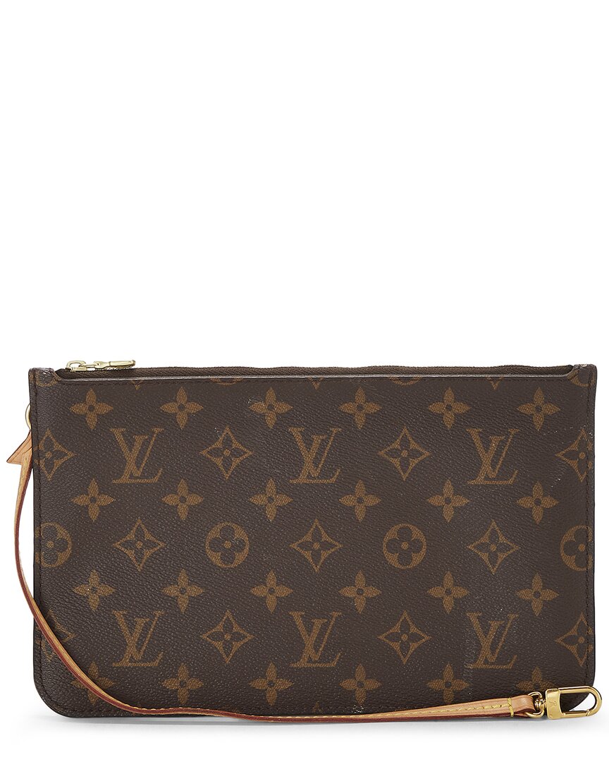 Louis Vuitton Louis Vuitton Brown Monogram Coated Canvas Neverfull Pouch Nm Mm (Authentic