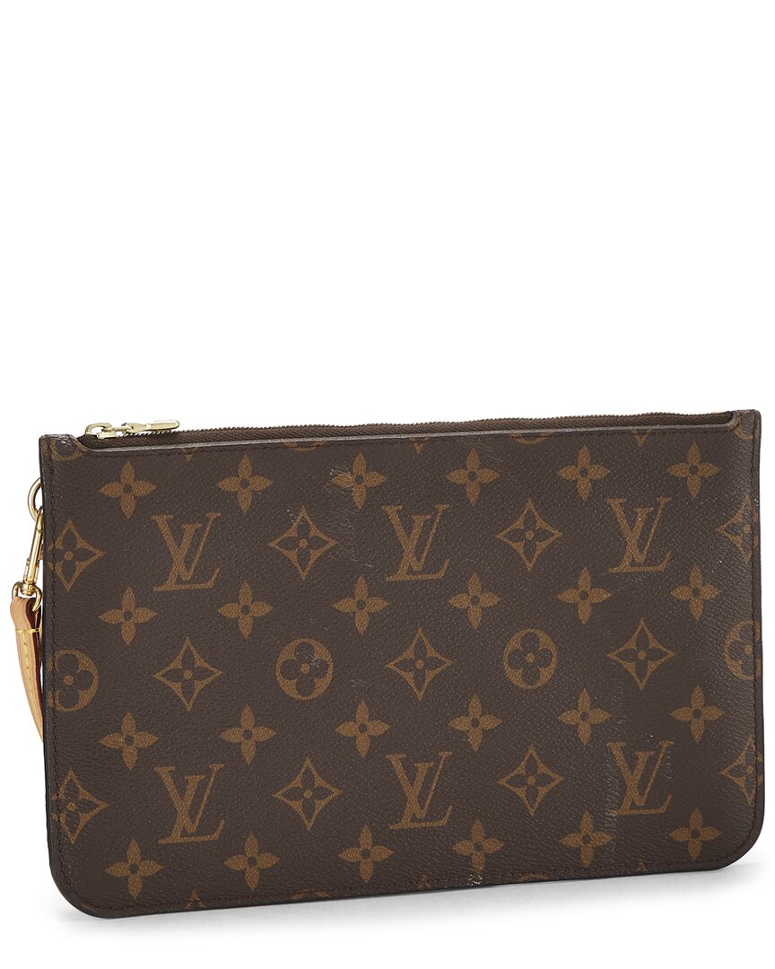 Louis Vuitton Louis Vuitton Brown Monogram Coated Canvas Neverfull Pouch Nm Mm (Authentic