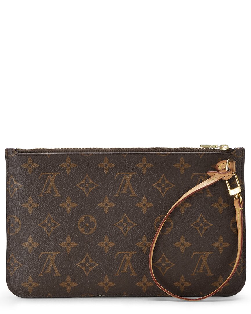 Louis Vuitton Louis Vuitton Brown Monogram Coated Canvas Neverfull Pouch Nm Mm (Authentic