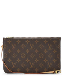 Louis Vuitton Louis Vuitton Brown Monogram Coated Canvas Neverfull Pouch Nm Mm (Authentic