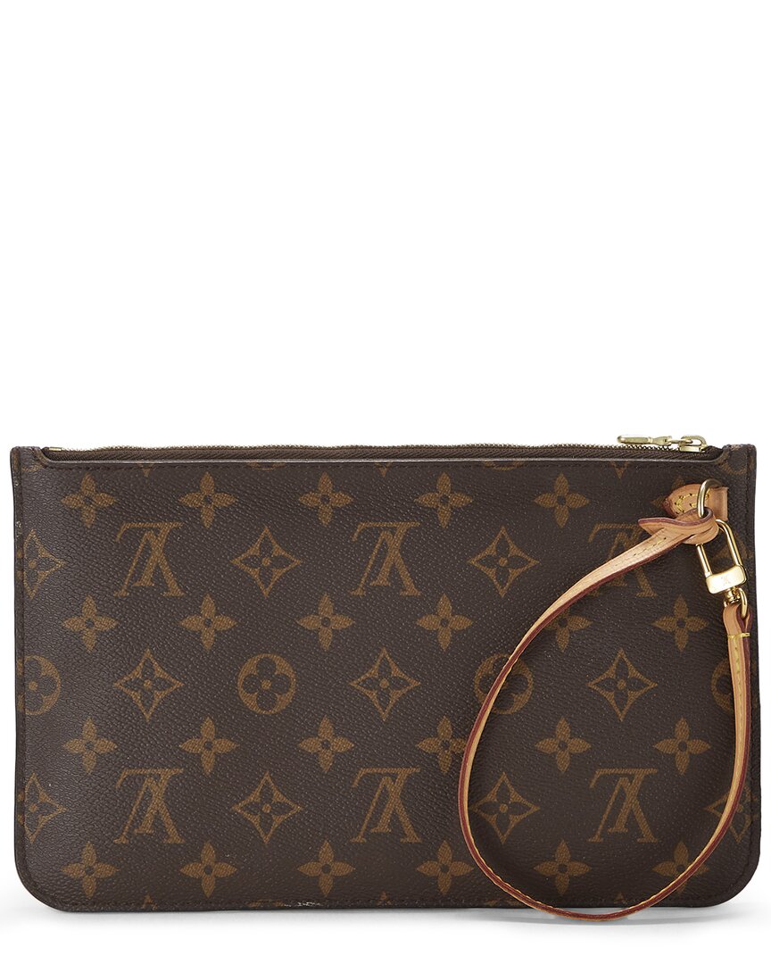 Louis Vuitton Louis Vuitton Brown Monogram Coated Canvas Neverfull Pouch Nm Mm (Authentic