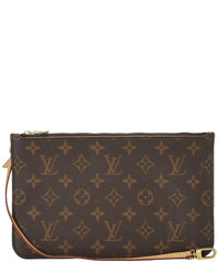 Louis Vuitton Louis Vuitton Brown Monogram Coated Canvas Neverfull Pouch Nm Mm (Authentic