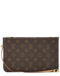 Louis Vuitton Louis Vuitton Brown Monogram Coated Canvas Neverfull Pouch Nm Mm (Authentic