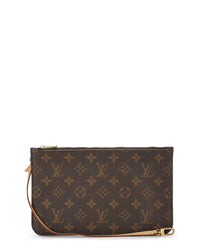 Louis Vuitton Louis Vuitton Brown Monogram Coated Canvas Neverfull Pouch Nm Mm (Authentic