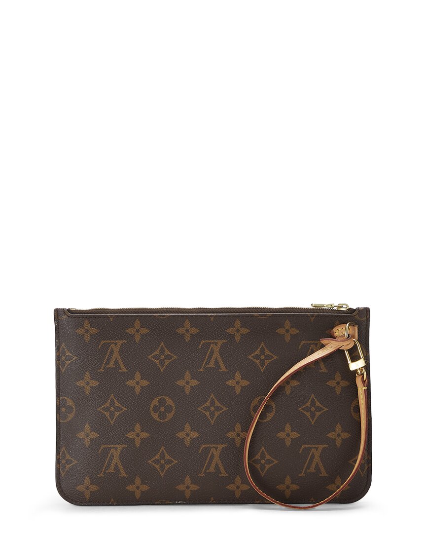 Louis Vuitton Louis Vuitton Brown Monogram Coated Canvas Neverfull Pouch Nm Mm (Authentic