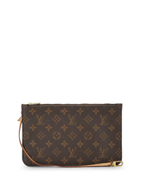 Louis Vuitton Louis Vuitton Brown Monogram Coated Canvas Neverfull Pouch Nm Mm (Authentic