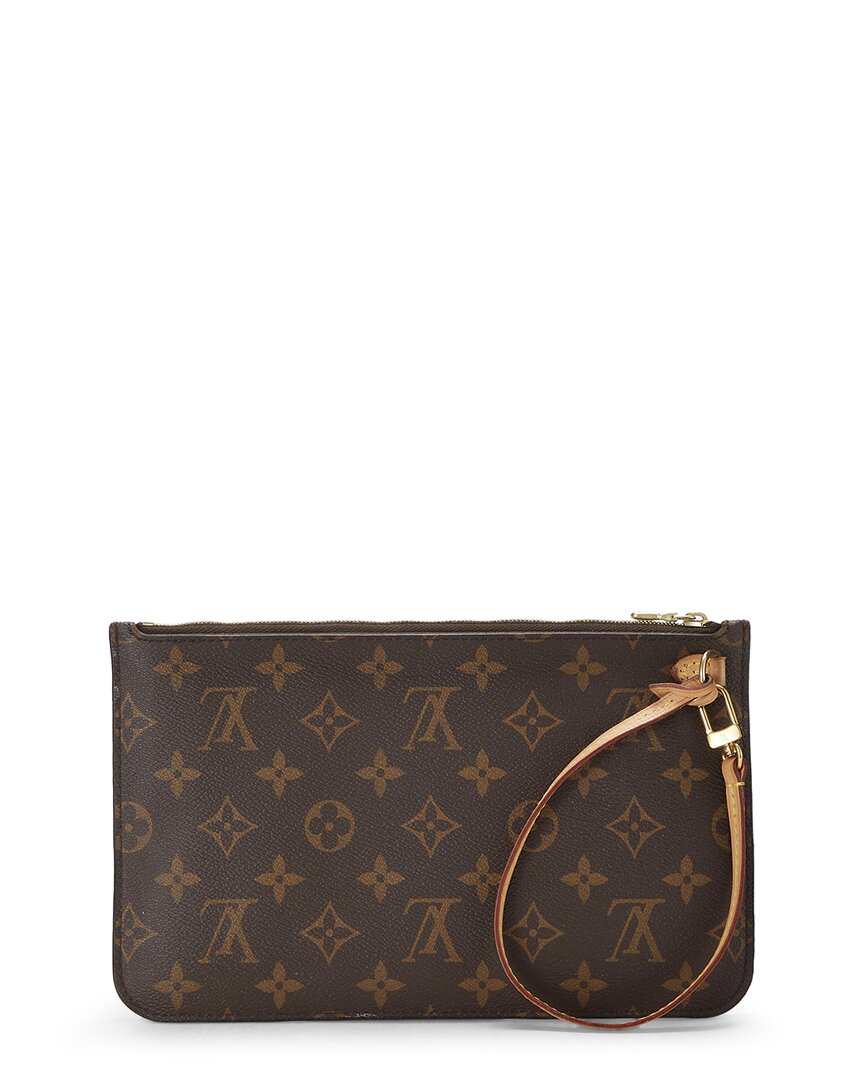 Louis Vuitton Louis Vuitton Brown Monogram Coated Canvas Neverfull Pouch Nm Mm (Authentic