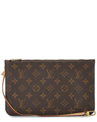 Louis Vuitton Louis Vuitton Brown Monogram Coated Canvas Neverfull Pouch Nm Mm (Authentic
