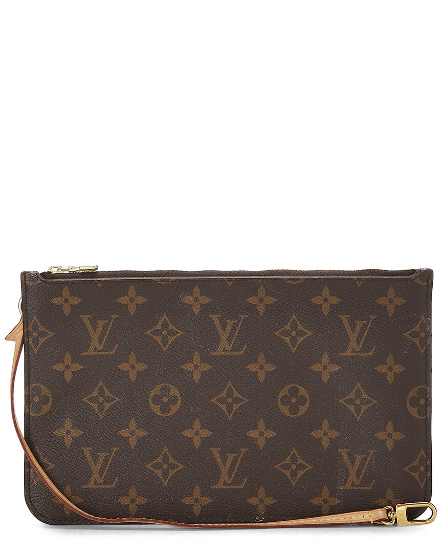 Louis Vuitton Louis Vuitton Brown Monogram Coated Canvas Neverfull Pouch Nm Mm (Authentic