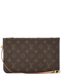 Louis Vuitton Louis Vuitton Brown Monogram Coated Canvas Neverfull Pouch Nm Mm (Authentic