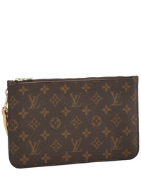 Louis Vuitton Louis Vuitton Brown Monogram Coated Canvas Neverfull Pouch Nm Mm (Authentic