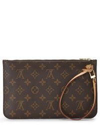Louis Vuitton Louis Vuitton Brown Monogram Coated Canvas Neverfull Pouch Nm Mm (Authentic