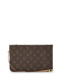 Louis Vuitton Louis Vuitton Brown Monogram Coated Canvas Neverfull Pouch Nm Mm (Authentic