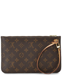 Louis Vuitton Louis Vuitton Brown Monogram Coated Canvas Neverfull Pouch Nm Mm (Authentic