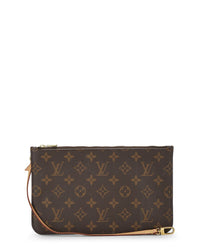 Louis Vuitton Louis Vuitton Brown Monogram Coated Canvas Neverfull Pouch Nm Mm (Authentic