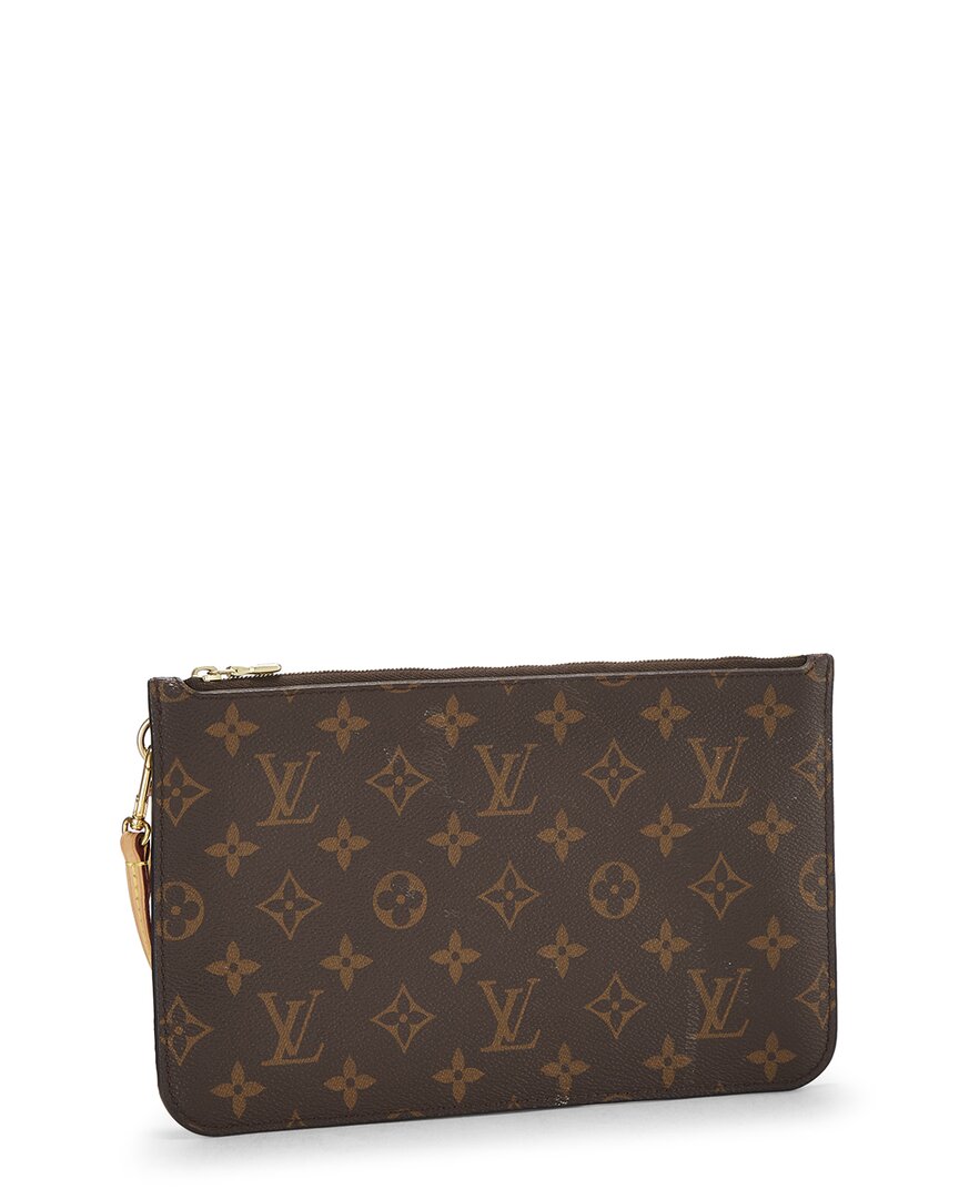Louis Vuitton Louis Vuitton Brown Monogram Coated Canvas Neverfull Pouch Nm Mm (Authentic