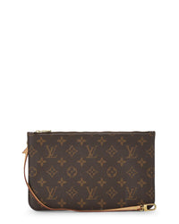 Louis Vuitton Louis Vuitton Brown Monogram Coated Canvas Neverfull Pouch Nm Mm (Authentic