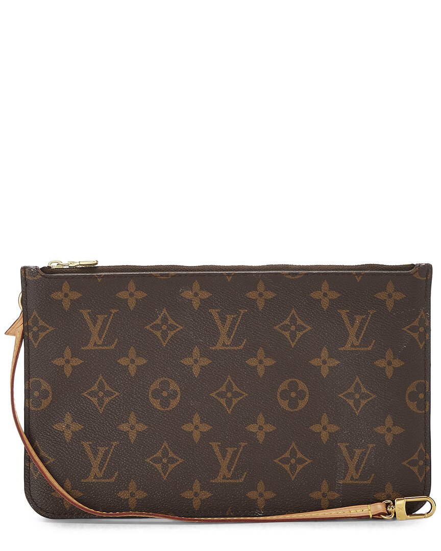 Louis Vuitton Louis Vuitton Brown Monogram Coated Canvas Neverfull Pouch Nm Mm (Authentic