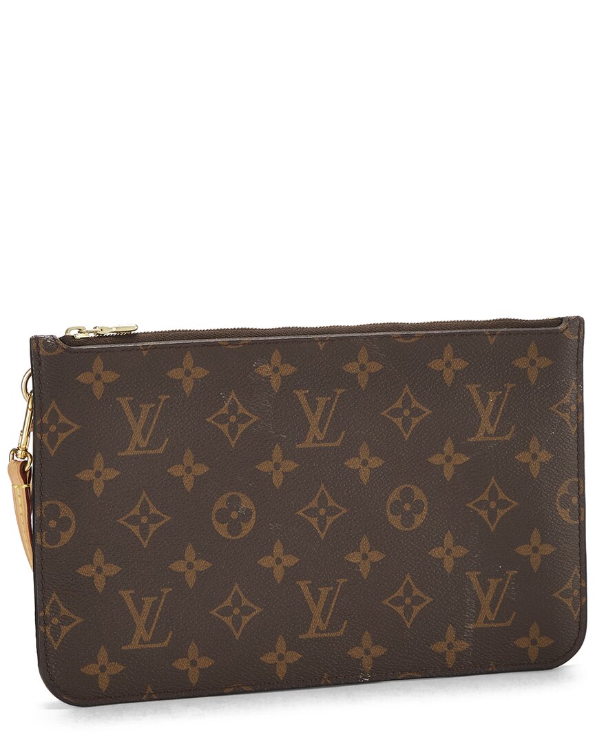 Louis Vuitton Louis Vuitton Brown Monogram Coated Canvas Neverfull Pouch Nm Mm (Authentic