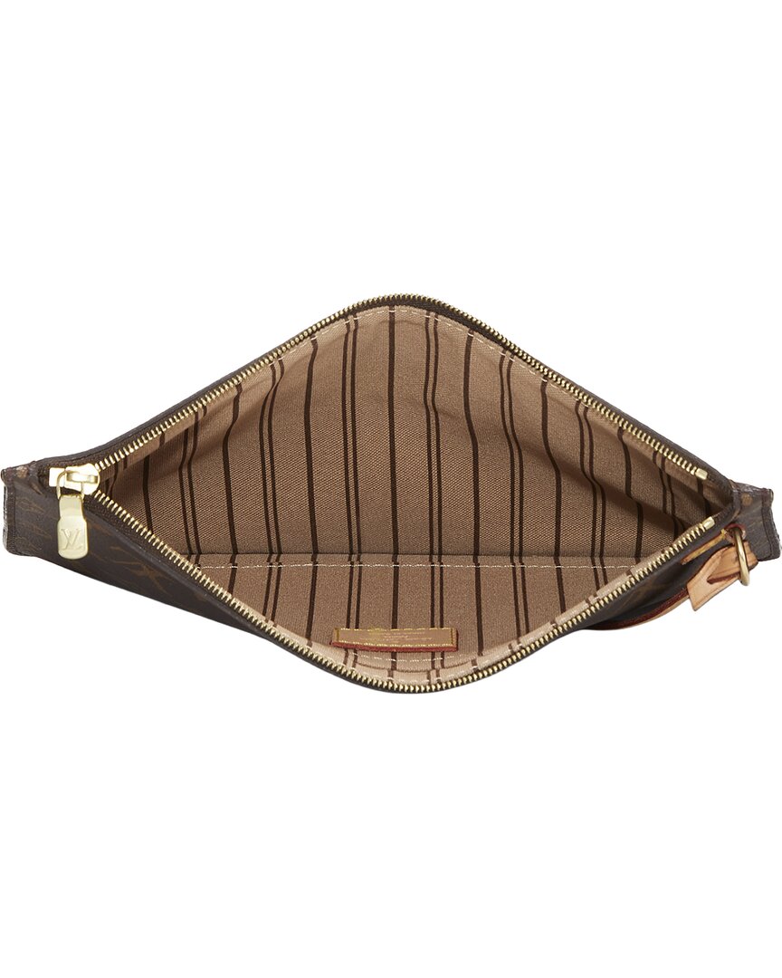 Louis Vuitton Louis Vuitton Brown Monogram Coated Canvas Neverfull Pouch Nm Mm (Authentic