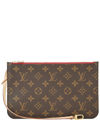 Louis Vuitton Louis Vuitton Red Monogram Coated Canvas Neverfull Pouch Mm (Authentic Pre-