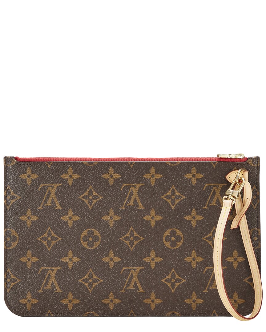 Louis Vuitton Louis Vuitton Red Monogram Coated Canvas Neverfull Pouch Mm (Authentic Pre-