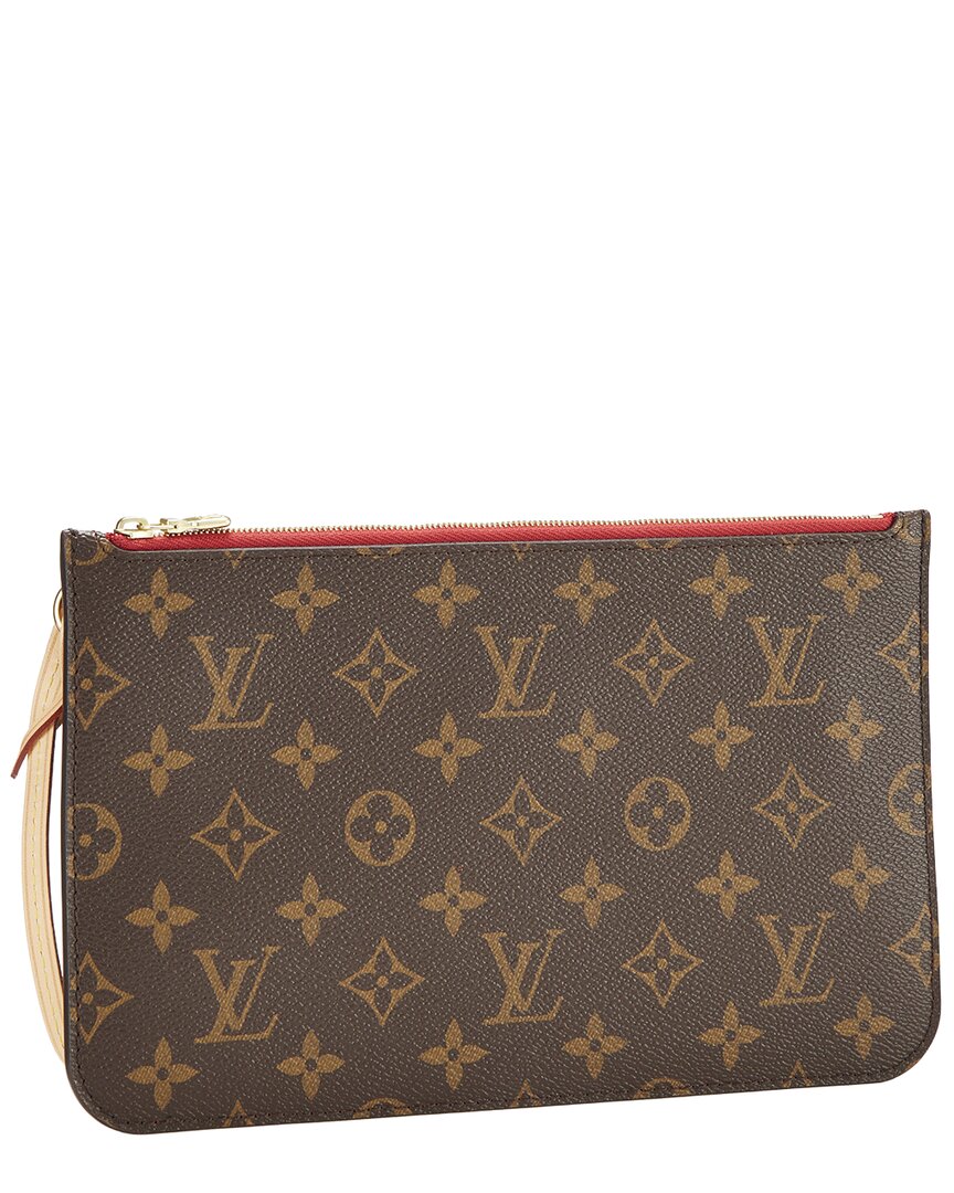 Louis Vuitton Louis Vuitton Red Monogram Coated Canvas Neverfull Pouch Mm (Authentic Pre-
