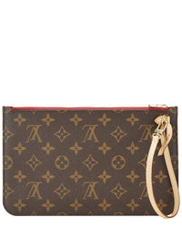 Louis Vuitton Louis Vuitton Red Monogram Coated Canvas Neverfull Pouch Mm (Authentic Pre-