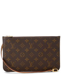 Louis Vuitton Louis Vuitton Brown Monogram Coated Canvas Neverfull Pouch Mm (Authentic Pre-