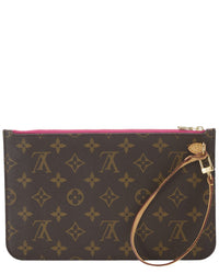 Louis Vuitton Louis Vuitton Pink Monogram Coated Canvas Neverfull Pouch Mm (Authentic Pre-