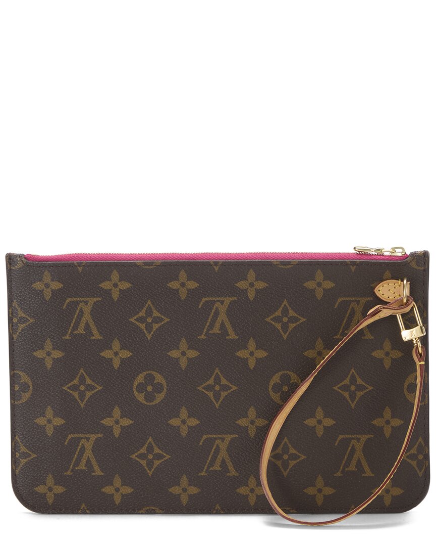 Louis Vuitton Louis Vuitton Pink Monogram Coated Canvas Neverfull Pouch Mm (Authentic Pre-