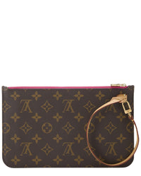 Louis Vuitton Louis Vuitton Pink Monogram Coated Canvas Neverfull Pouch Mm (Authentic Pre-