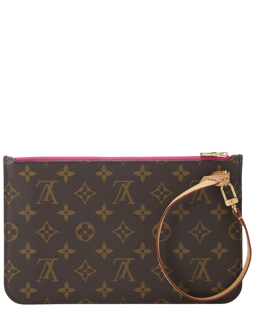 Louis Vuitton Louis Vuitton Pink Monogram Coated Canvas Neverfull Pouch Mm (Authentic Pre-