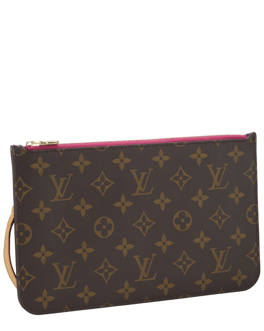 Louis Vuitton Louis Vuitton Pink Monogram Coated Canvas Neverfull Pouch Mm (Authentic Pre-