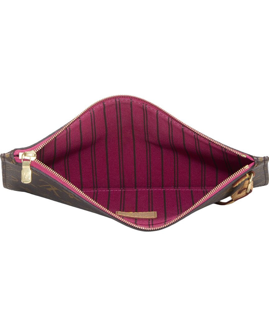 Louis Vuitton Louis Vuitton Pink Monogram Coated Canvas Neverfull Pouch Mm (Authentic Pre-