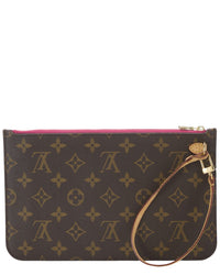 Louis Vuitton Louis Vuitton Pink Monogram Coated Canvas Neverfull Pouch Mm (Authentic Pre-