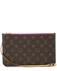 Louis Vuitton Louis Vuitton Pink Monogram Coated Canvas Neverfull Pouch Mm (Authentic Pre-
