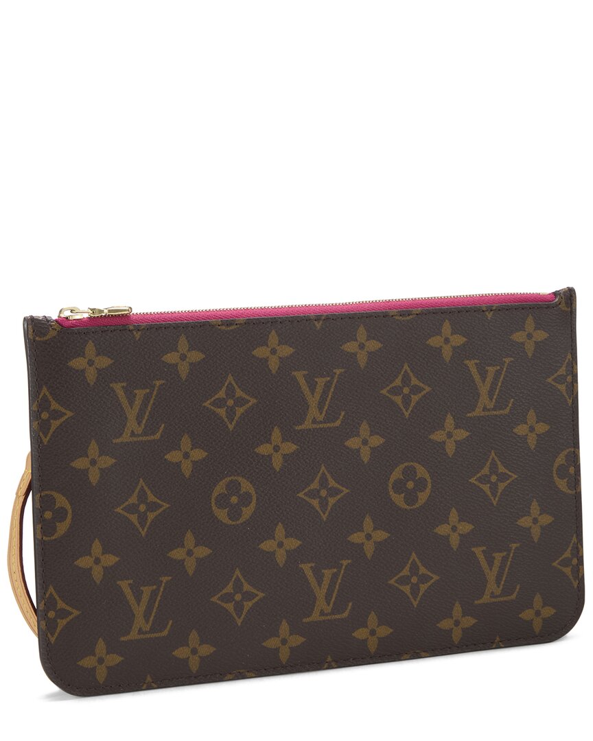 Louis Vuitton Louis Vuitton Pink Monogram Coated Canvas Neverfull Pouch Mm (Authentic Pre-