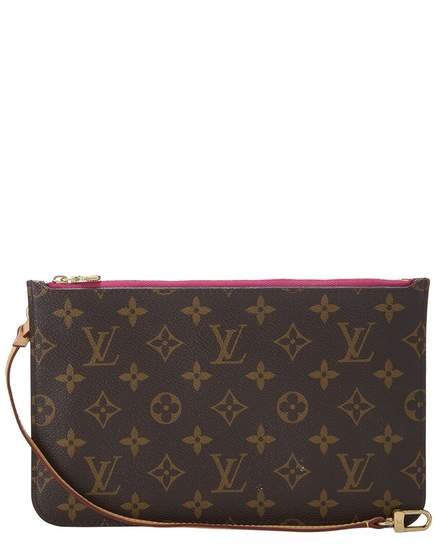Louis Vuitton Louis Vuitton Pink Monogram Coated Canvas Neverfull Pouch Mm (Authentic Pre-